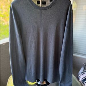 AllSaints Men's slate blue/Gray Crewneck sweater